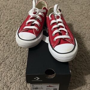 Converse Red Canvas High Tops